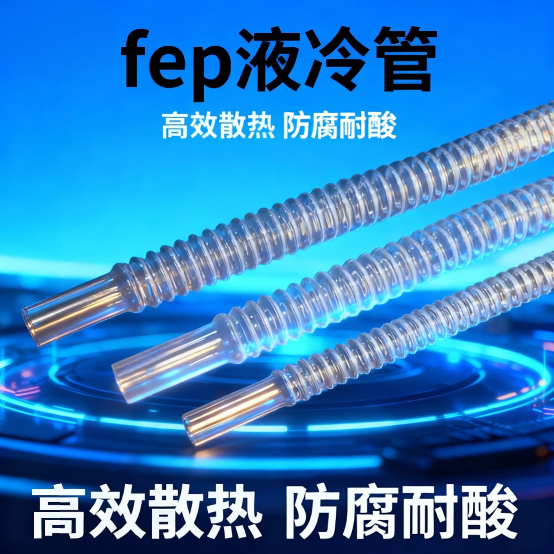 FEP liquid cooling pipe, PTFE corrugated pipe, server fluid flow pipe, energy storage ant machine water cooling pipe, acid and alkali resistant hose