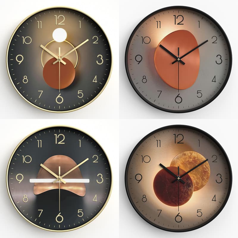 Light Luxury Wall Clock, Creative Fashion Silent Quartz Clock for Living Room Bedroom, Wall Clock