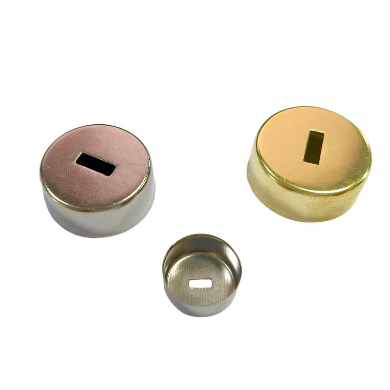 Christmas Electroplated Crown Lid Christmas Decoration Hardware Accessories Square Hole Iron Lid Aluminum Lid PET Ball Cap Lid In Stock