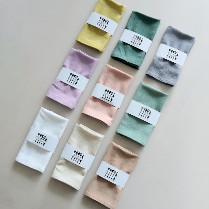 Home Use Kitchen Dining Napkin Cloth Pure Color Dining Mat Square Tea Towel Linen Cotton Napkin
