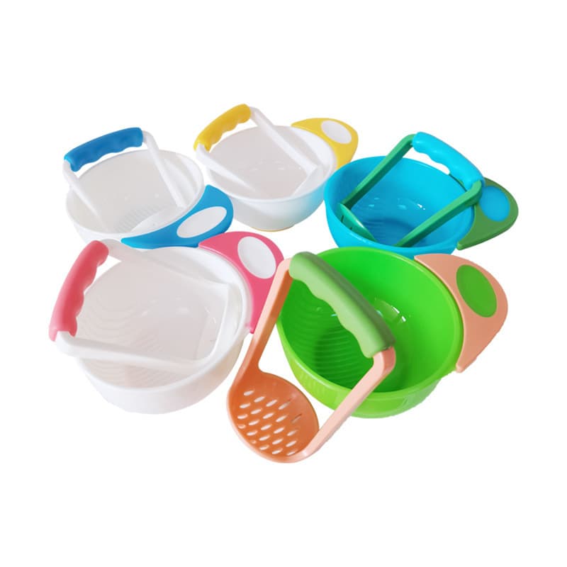 Baby Food Grinding Bowl Set with Grinding Stick for Fruits and Vegetables, Infant Feeding Tool