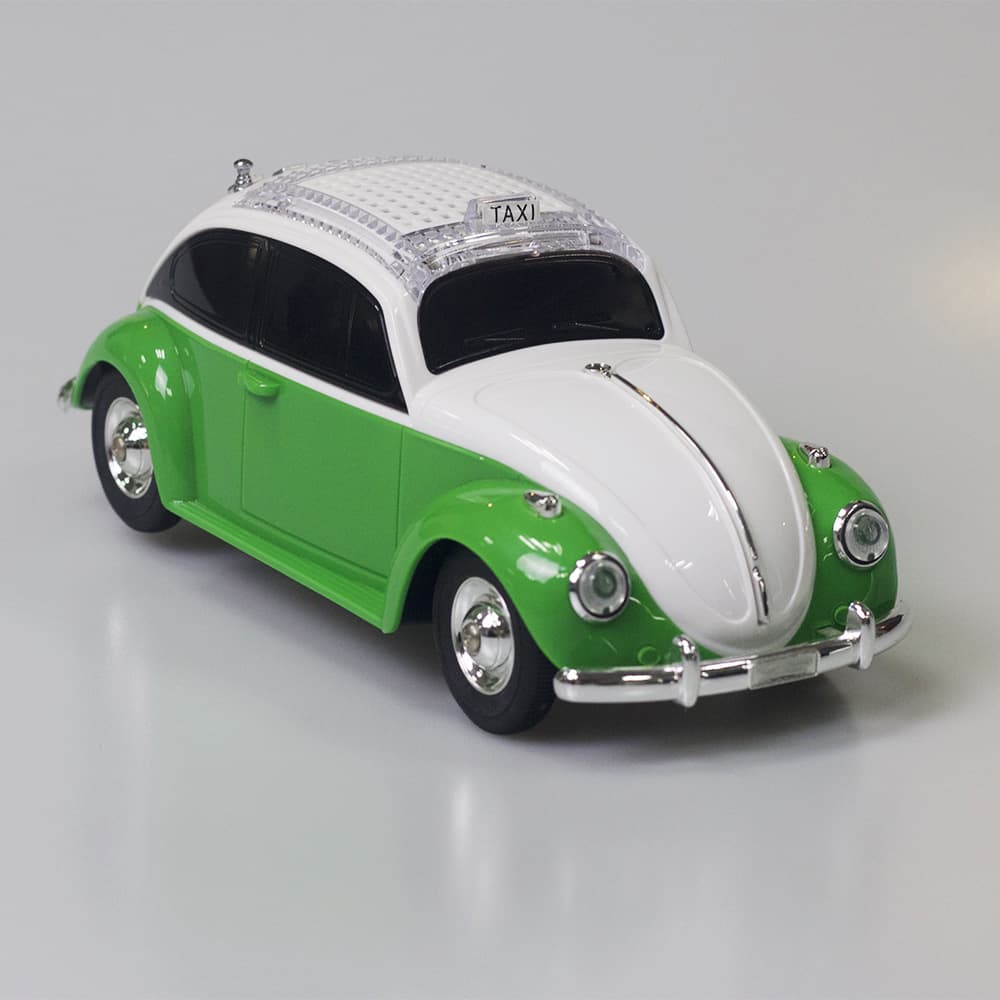 Taxi Model Car with Bluetooth Audio, Colorful LED Light, Card Play, Radio Play, USB Disk Play
