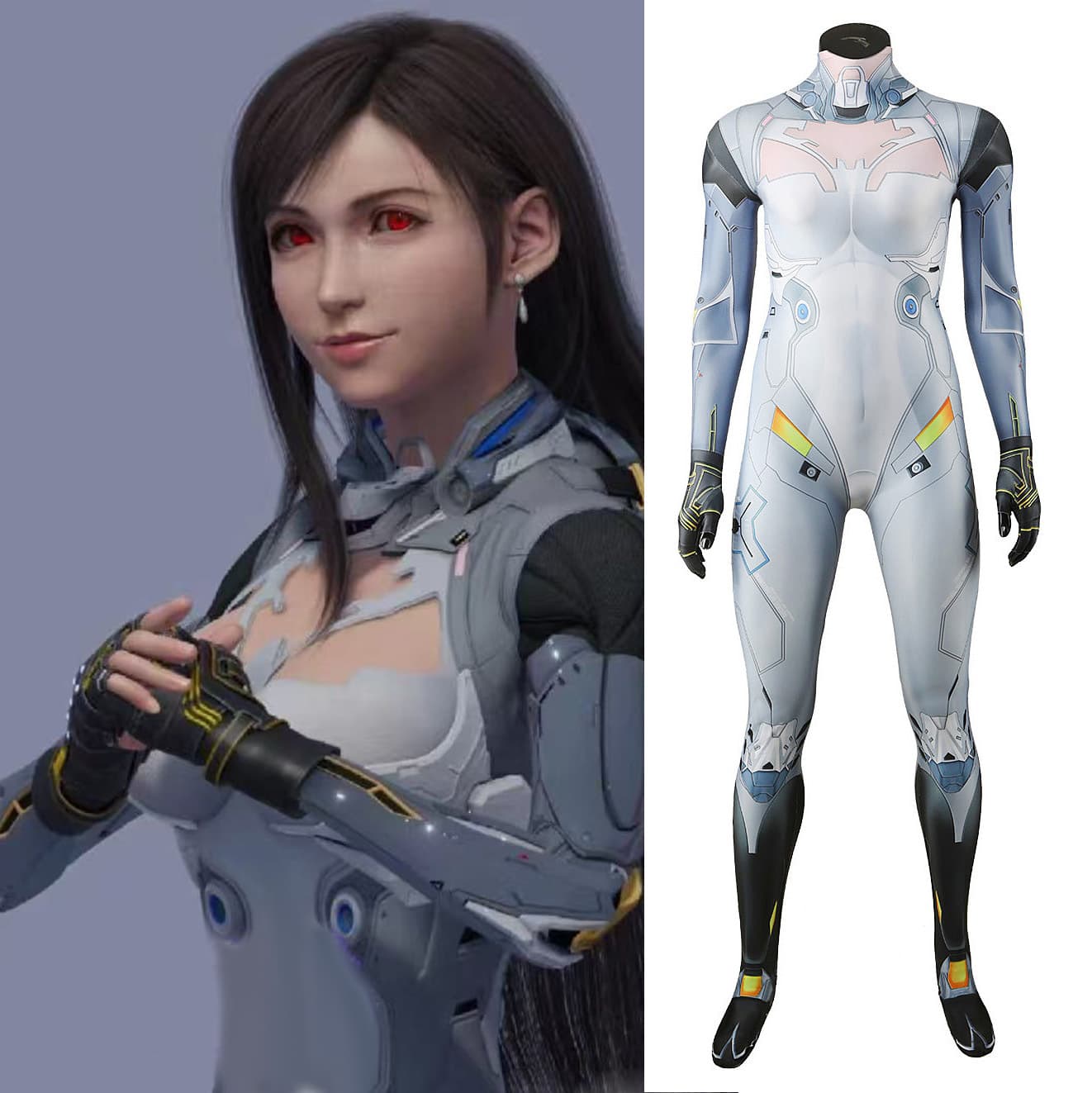 Final Fantasy 7 Rebirth White Tifa Cosplay Costume Halloween Bodysuit Stage Outfit Comic Con Costume
