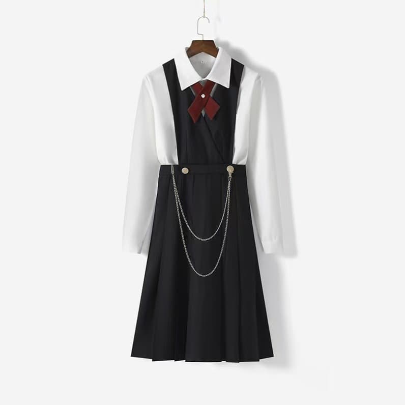 Japanese Milkmaid Dress Authentic Original JK Uniform Pinafore Dress Basic Style Milkmaid Dress Ready Stock Supply