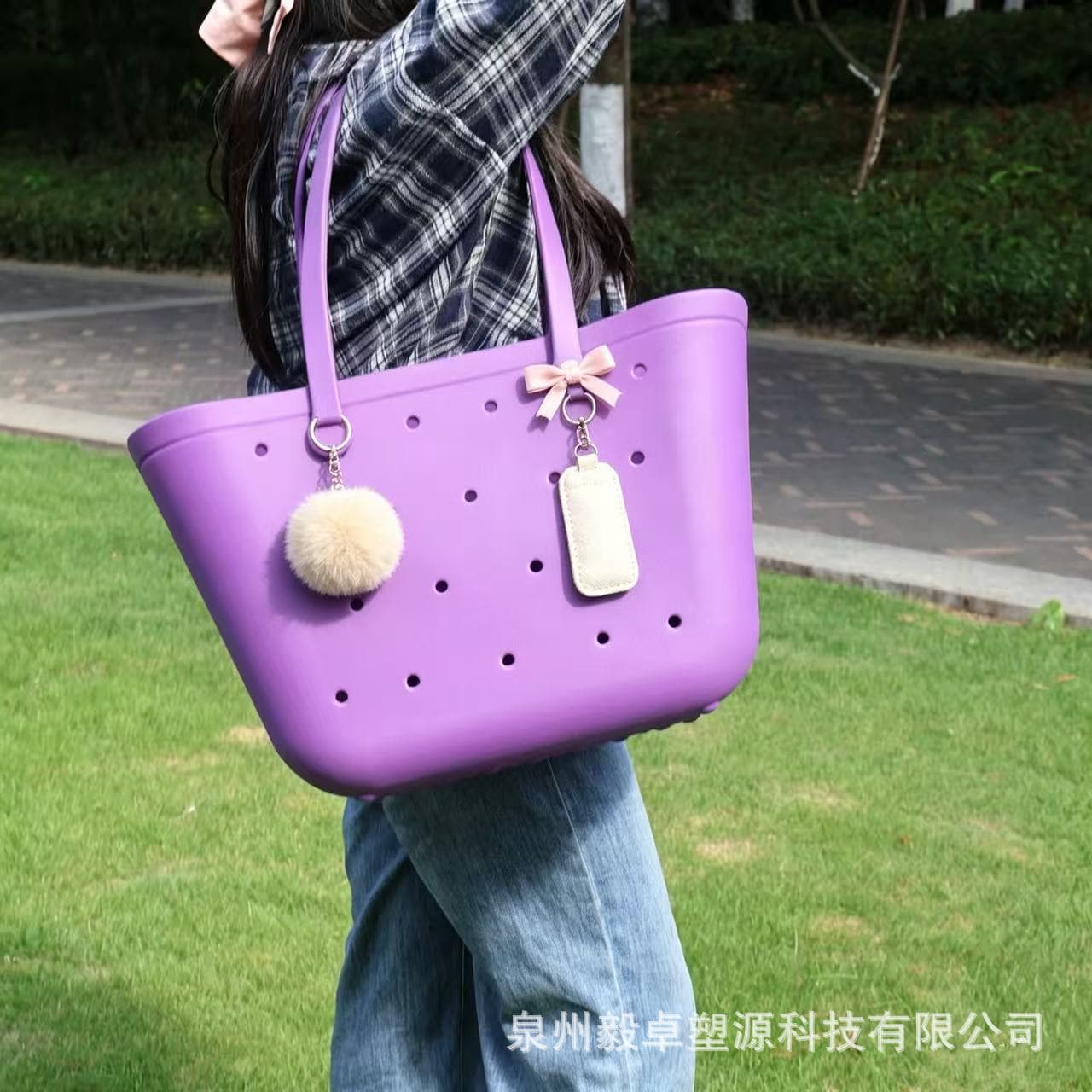 New Large Capacity EVA Beach Bag EVA Hole Bag Waterproof Quick-Dry Sports Swimming Storage EVA Bag for Women