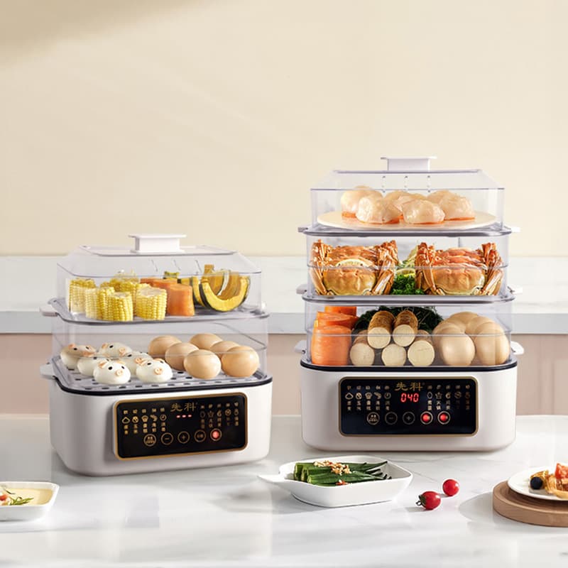 SAST Electric Steamer Household Multifunctional Three-Layer Electric Hot Pot Large Capacity Automatic Keep Warm Steamer