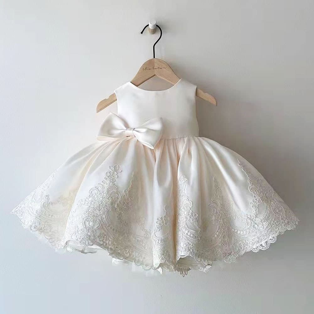 Girls' Dress Baby First Birthday Wedding Flower Girl Dress Cross-border Pink Children Host Piano Tutu Skirt