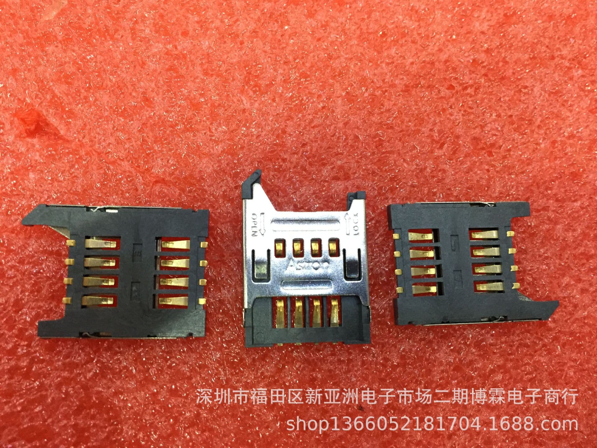 SIM KLB 10 8P metal flip cover mobile phone memory card holder