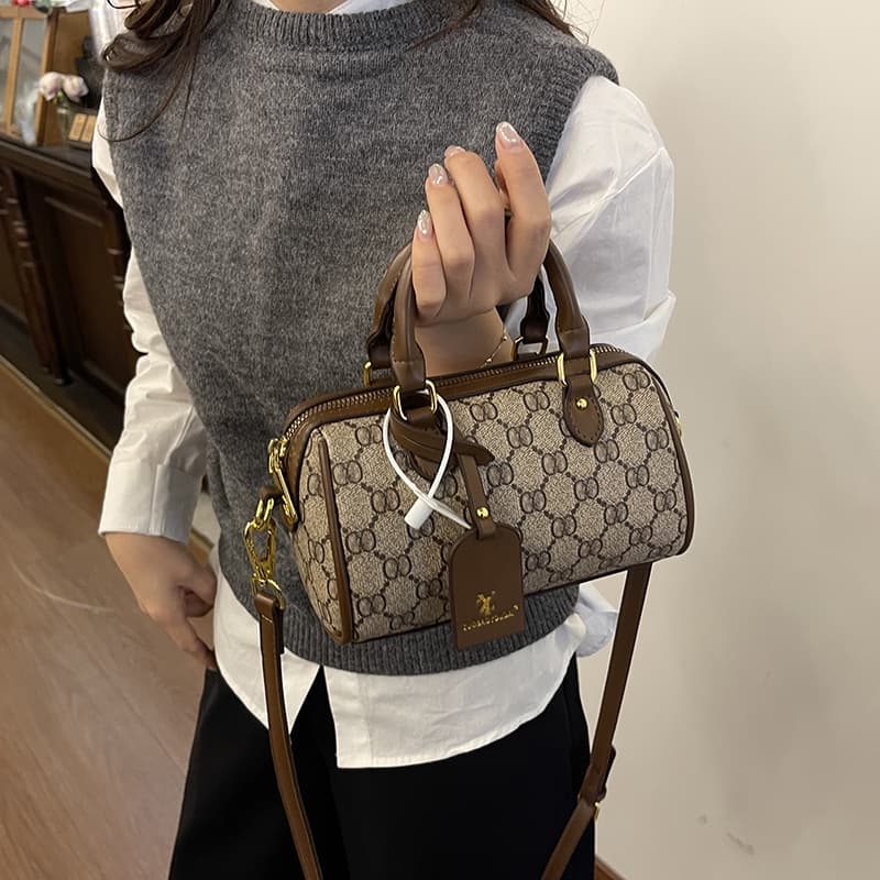 Women's Boston Bag New Style Pillow Bag Classic Monogram Simple Fashion Versatile Handheld Crossbody Shoulder Bag