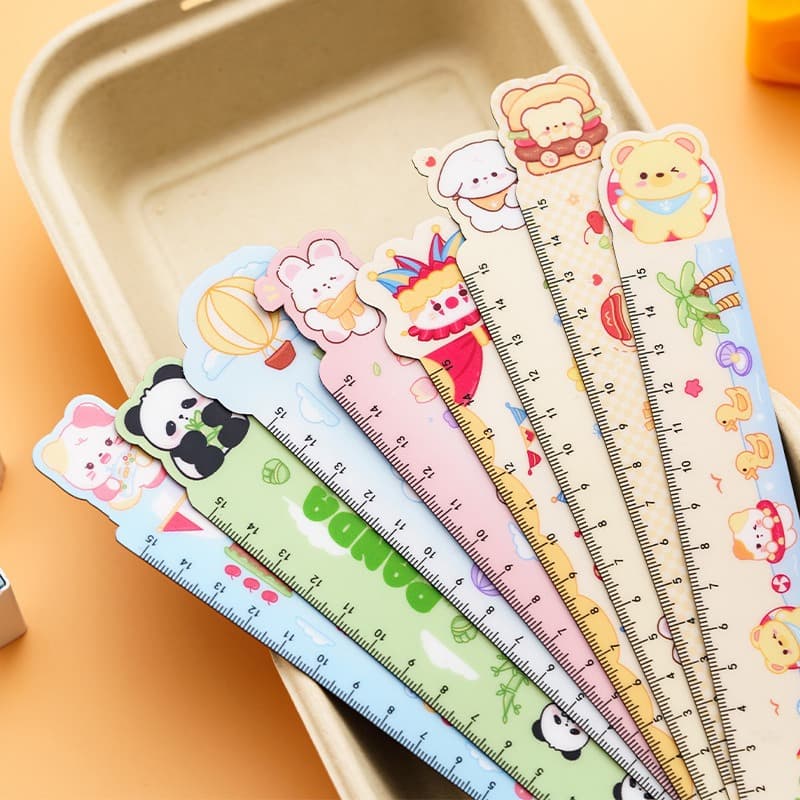 Multifunctional Ruler for Primary School Students, High Appearance Magnetic Soft Ruler, Cartoon Straight Ruler