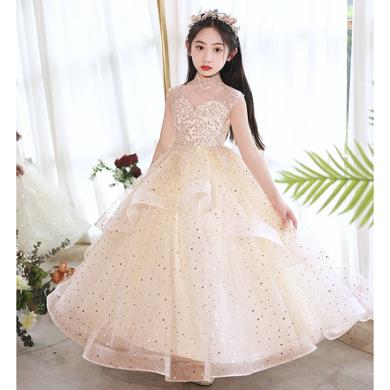 New Style Flower Girl Dress, Exquisite Workmanship, Girls' Runway Show Fluffy Tulle Evening Dress, Little Host Piano Performance Outfit, Summer