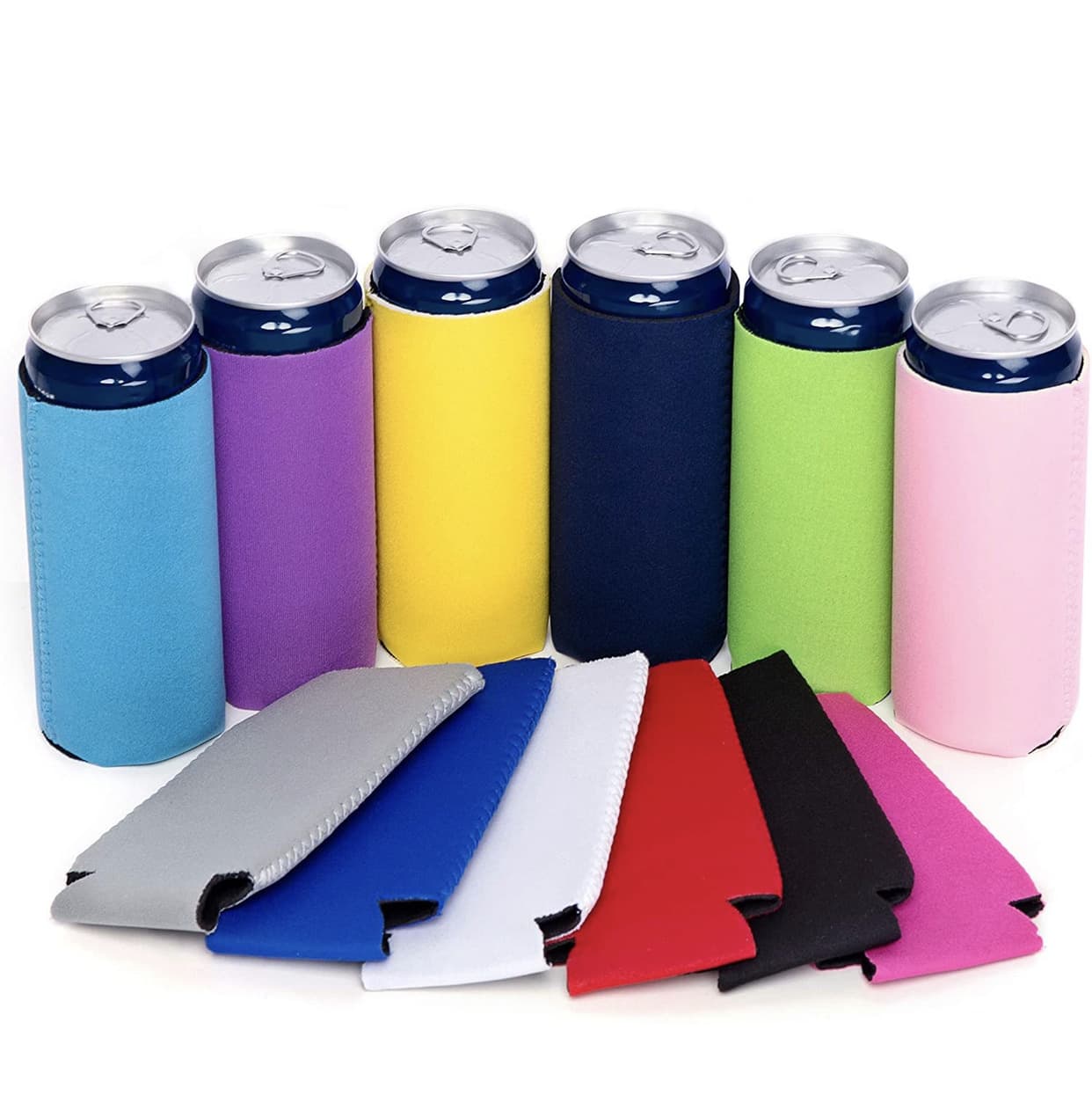 Cross-border exclusive, stock wholesale, Amazon special neoprene slim cup sleeves, 12 colors slim solid sleeves