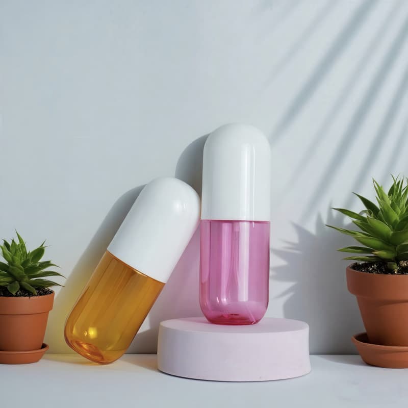 Explosive factory direct sale 40/60/80/100/120/150/200/300mlpet plastic capsule spray bottle