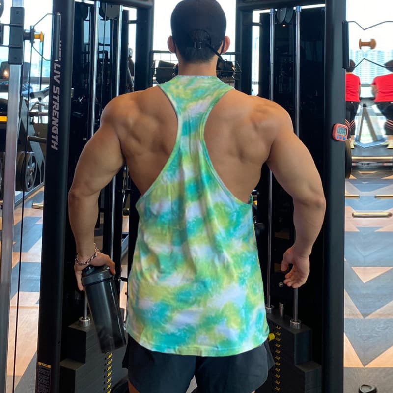 Men's Gym Clothes Workout Muscle Tank Top Quick-Dry Loose Fit Breathable Sleeveless Training American Style