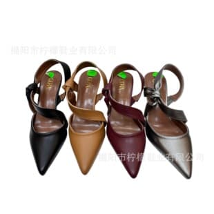 CIDRA 2026 New French Snake Wrap High Heel Sandals Women Stiletto Heel Closed Toe Backless 2093-52