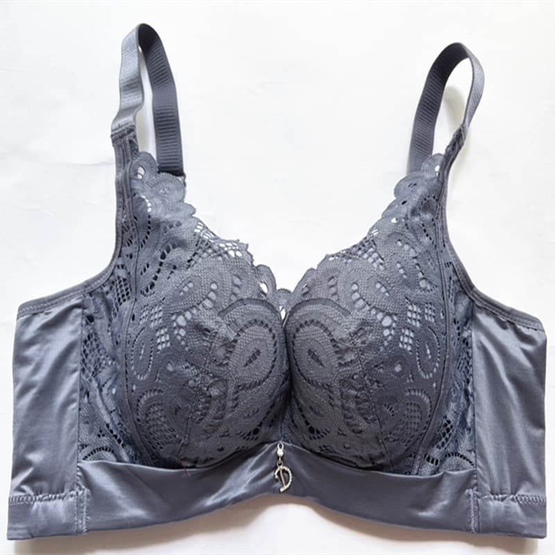 Brand Lace Cotton Lining Comfortable Breathable Soft Wire Bra Push-Up Shaping Side Boob Control Women's Underwear 9061