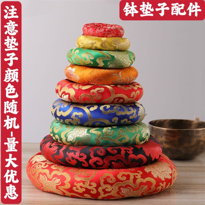 Full Moon Bowl Cushion Handmade Crystal Bowl Ring Cloth Pad Sound Bowl Pad Copper Qing Bowl Meditation Copper Bowl Pad Protective Singing Bowl Cushion