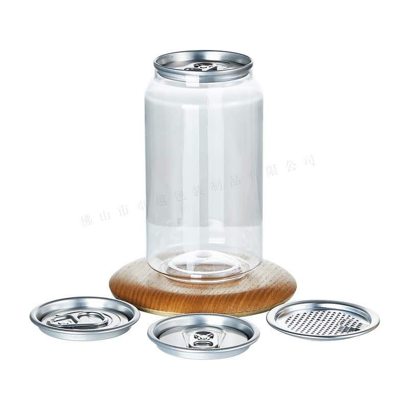 PET Sealed Beverage Can Plastic Pop-Top Cup, Bubble Water Plastic Bottle, Disposable Transparent Drink Bottle