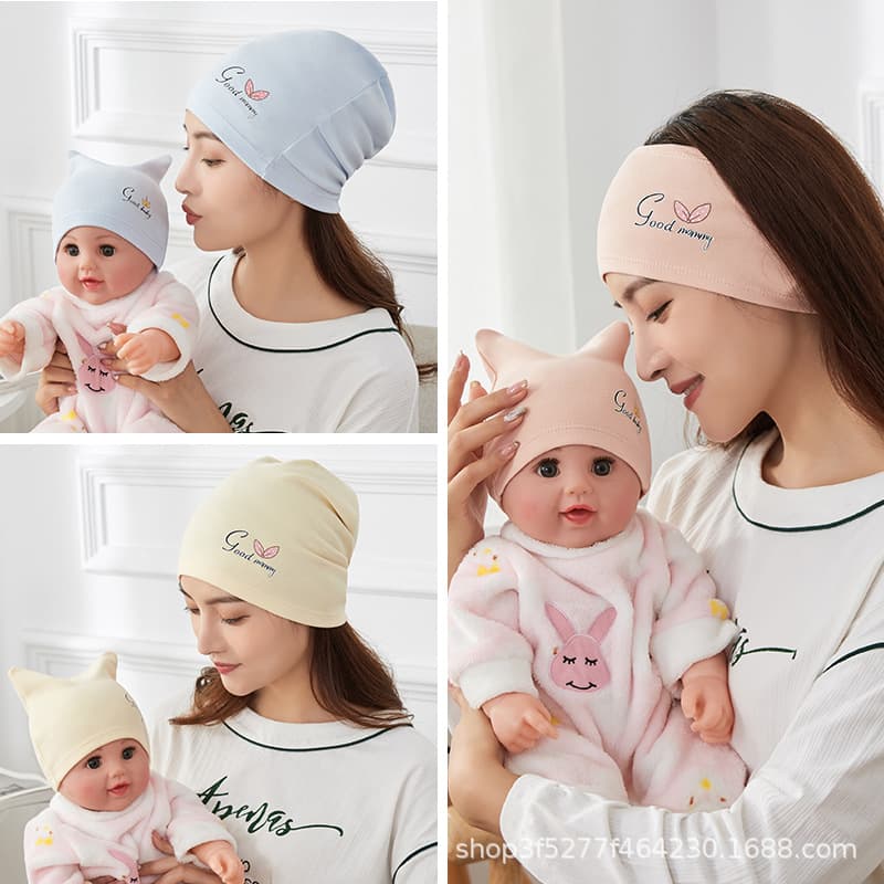 Breathable Cotton Print Parent-Child Style Postpartum Cap Summer Autumn Winter Versatile Comfortable Cotton Baby Hat
