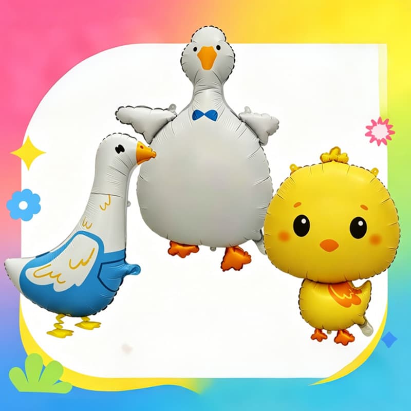 Cartoon Animal Shaped Balloons Little Duck Chick Party Decoration Aluminum Foil Balloons Kids Birthday Decor Bestseller