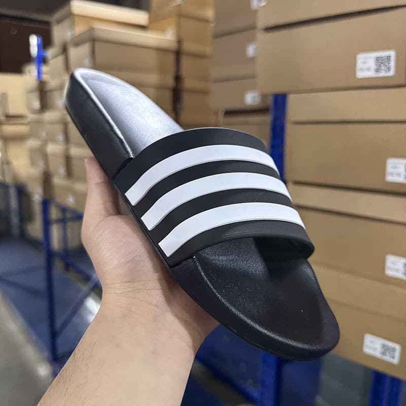 Comfortable Non-Slip Slippers for Women, Indoor/Outdoor Home Three-Stripe EVA Non-Odor Couple Sport Slide