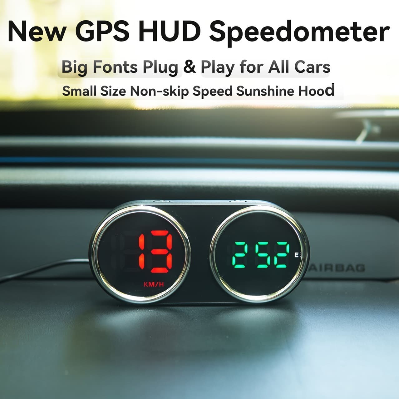 New HUD car head-up display, dedicated to cross-border e-commerce KMH/MPH automotive general factory direct sales