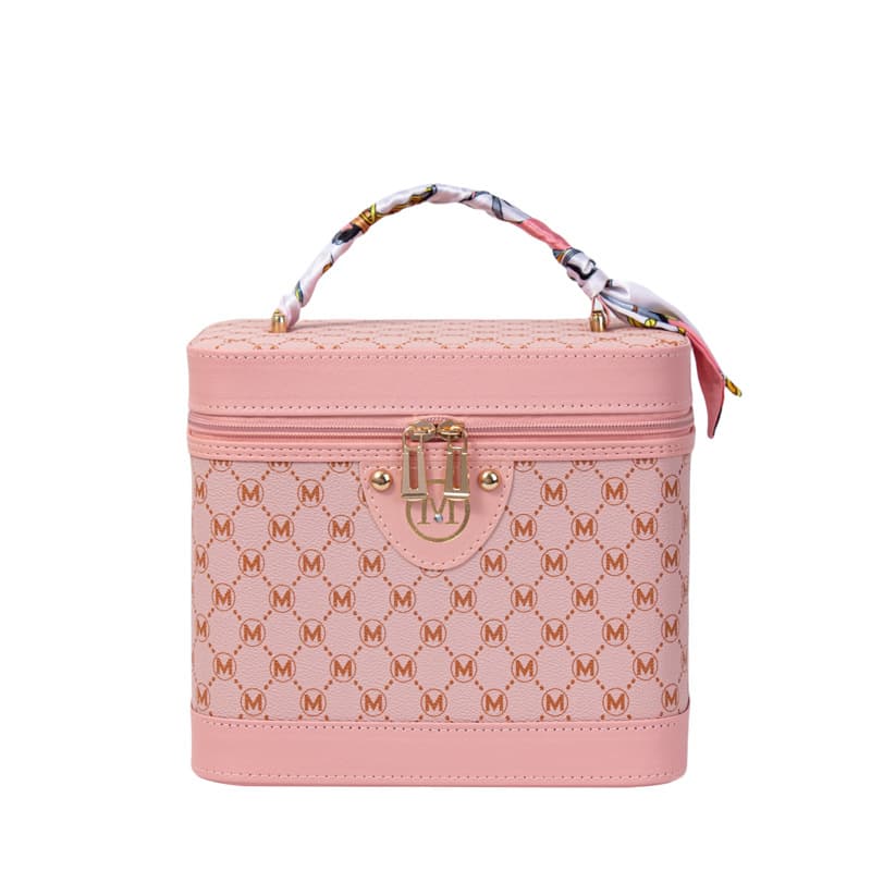 2024 New Retro Extra Large Capacity Makeup Bag Multifunctional Cosmetic Storage Box Portable Waterproof Handheld Case