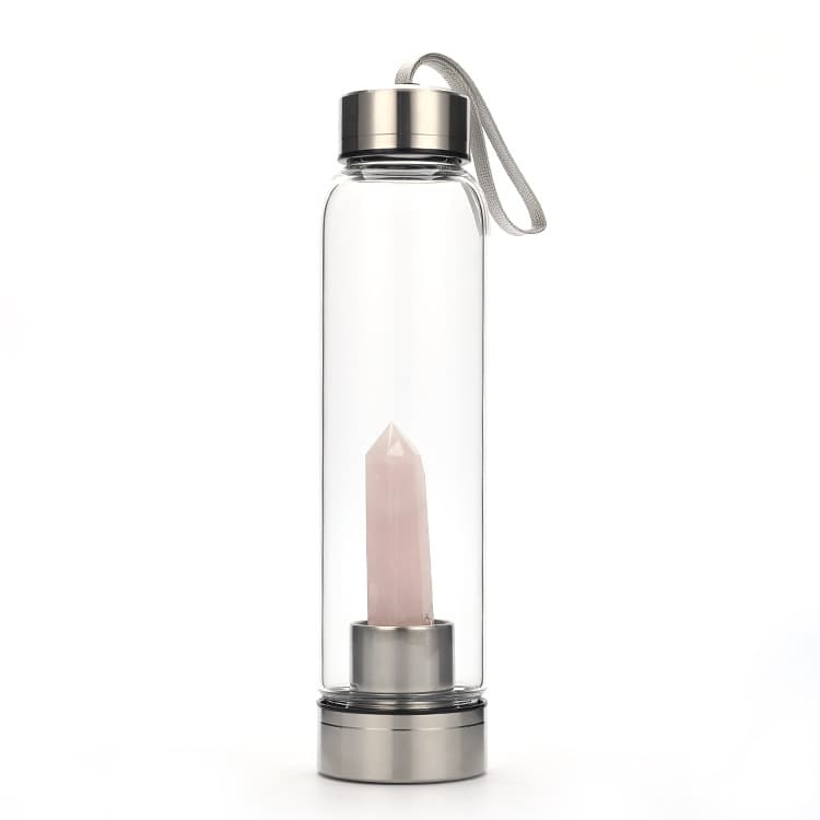 Natural Hexagonal Crystal Column Energy Glass Cup Spa Cup Crystal Energy Cup Custom Logo In Stock Wholesale