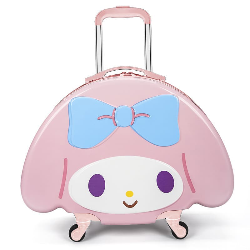 New Melody Kids Trolley Case with Printed Logo, Large Capacity Universal Wheel Cartoon Travel Suitcase Custom