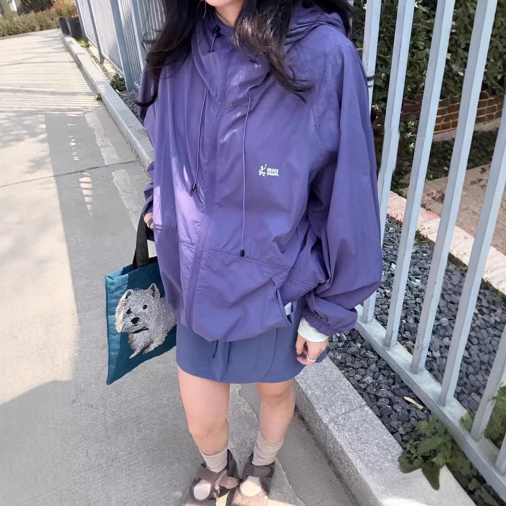 Grass Space Cycling Camping UPF50+ Sun Protection Jacket Women Summer Lightweight Breathable Sunscreen Fashion