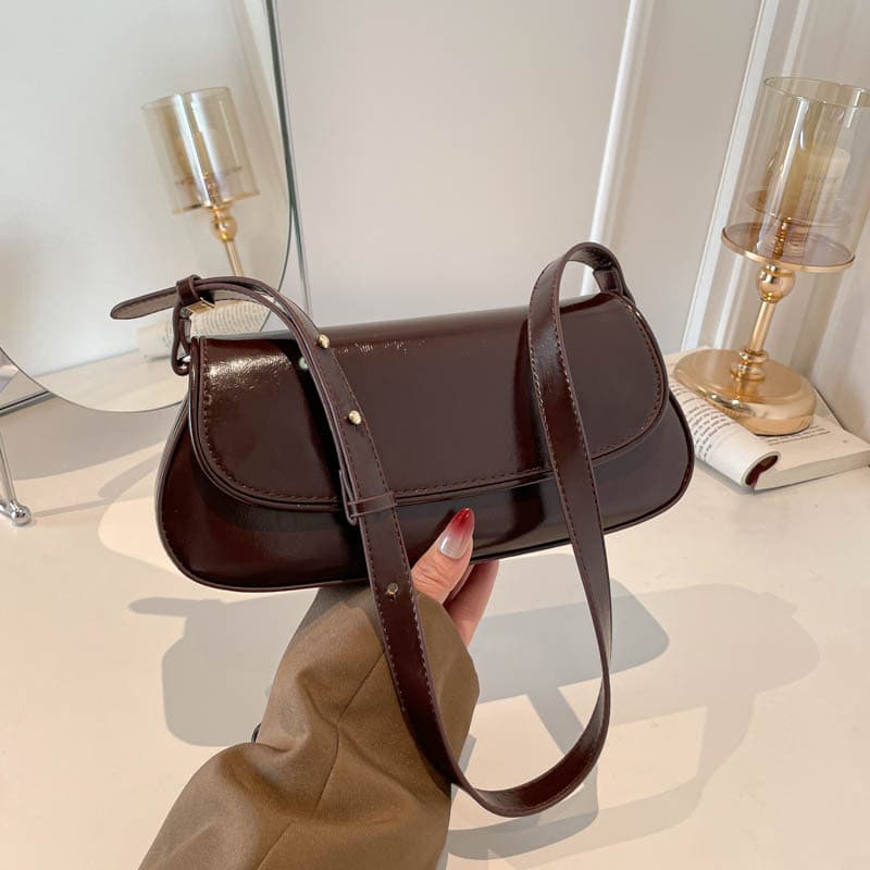 Light Luxury Women's Bag 2026 New Korean Style Versatile Ins Super Popular Single-Shoulder Baguette Bag Simple High-End Feel Underarm Bag