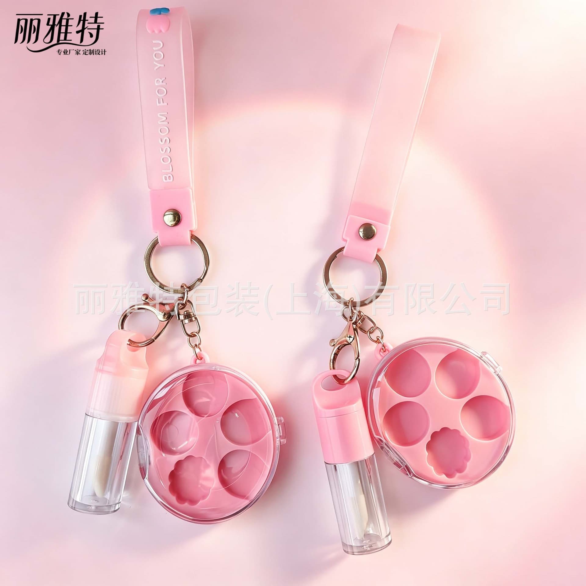Ready-stock set, eye shadow palette, lip gloss tube, facial makeup, multi-function palette, makeup packaging, bow decoration, multi-space space