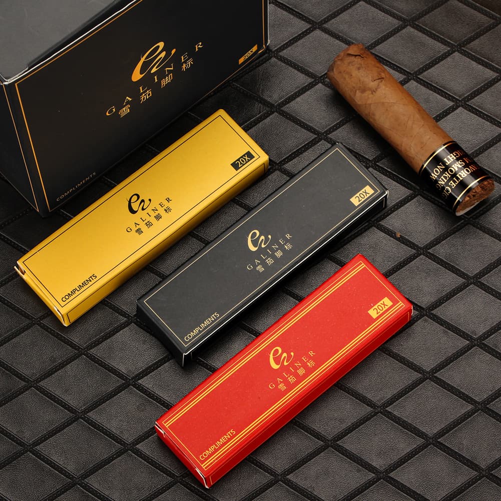 GALINER Cigar Footband Anti-cracking Self-adhesive Wrapper Fix, Special Cigar Footband Gift Box