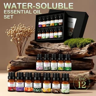 Cross-border Water-soluble Aromatherapy Essential Oil 12-Pack Common Aromatherapy DIY Essential Item Factory Wholesale 10ML *12