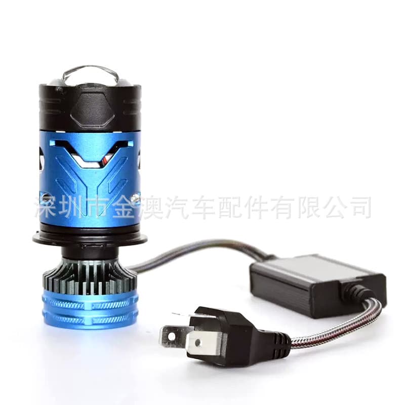 Hot selling LED car headlight H4 high and low beam integrated lens bulb with external motor drive high quality h4H/L