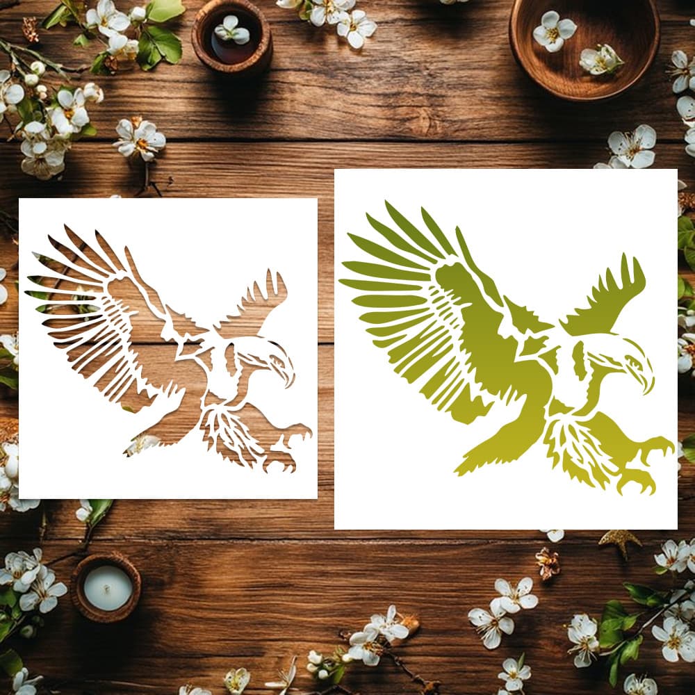 Hollow-out PET Stencil 20251030-75 Pattern for Journal Decoration, Spray Painting, Paper Craft, DIY Drawing, and Tracing Board