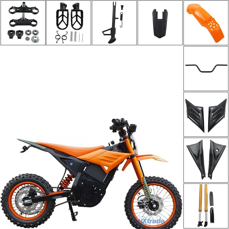 Electric Motorcycle Accessories Universal Frame Kickstand Protective Cover Decorative Shell Fender Shock Absorber