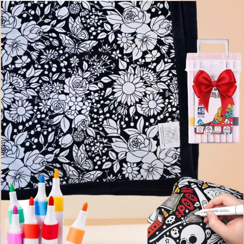 DIY New Coloring Blanket with Markers