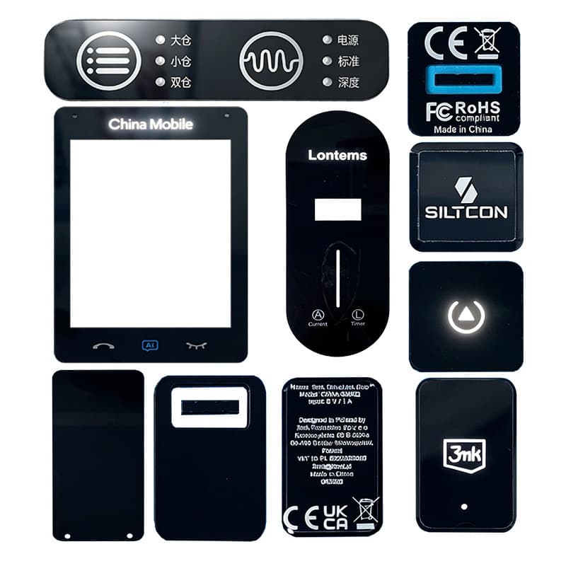 Acrylic Mirror Panel Glowing Electronic Display Window Sticker Phone PC Cover Plate Cutting Silk-Screen Customization