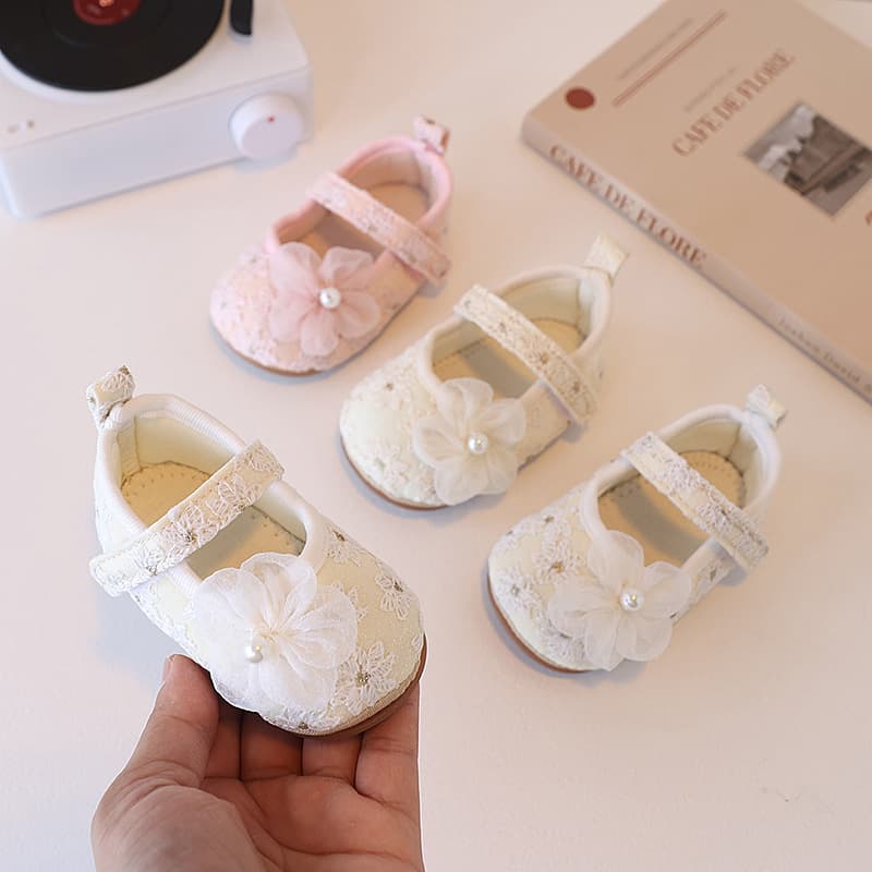 Spring and Summer Baby Shoes 0-1 Year Soft Sole Non-Slip Walking Shoes for Girls 6-12 Months Princess Style