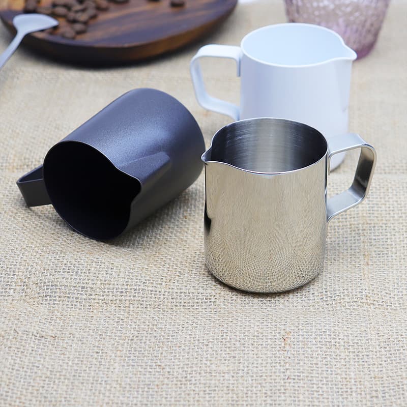 Factory Wholesale Coffee Cup Teflon Small Milk Cup 304 Stainless Steel Pointed Small Cup Mini Milk Cup