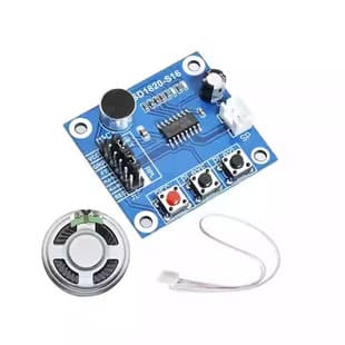 ISD1820 Voice Recording Module, Voice Module, Recording and Playback Module, Board with Microphone, Includes 0.5W Speaker
