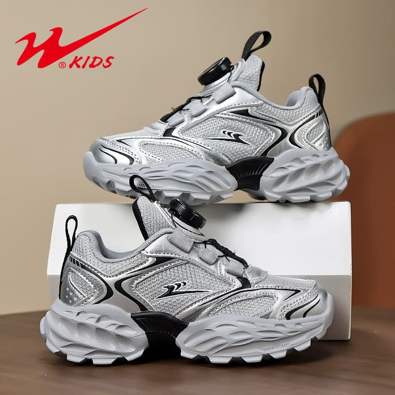 Double Star Kids Shoes Boys Sports Shoes 2025 New Spring Breathable Girls Big Medium Kids Soft Sole Children's Dad Shoes