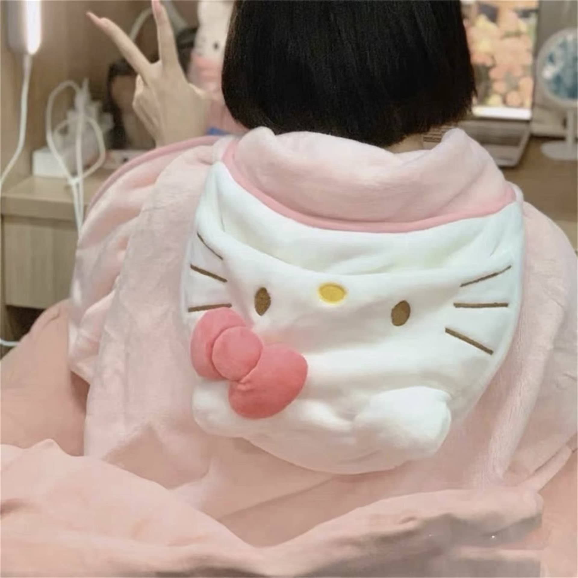 New Cartoon Cat Blanket, Summer Office Nap Blanket, Air Conditioning Blanket, Lunch Break Essential, Coral Fleece Shawl Blanket