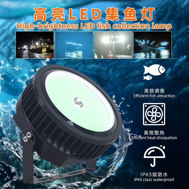 Fish Attracting Lights 1000W Outdoor Fishing Light Boat Fishing Light 220V Green Light Fish Attractor