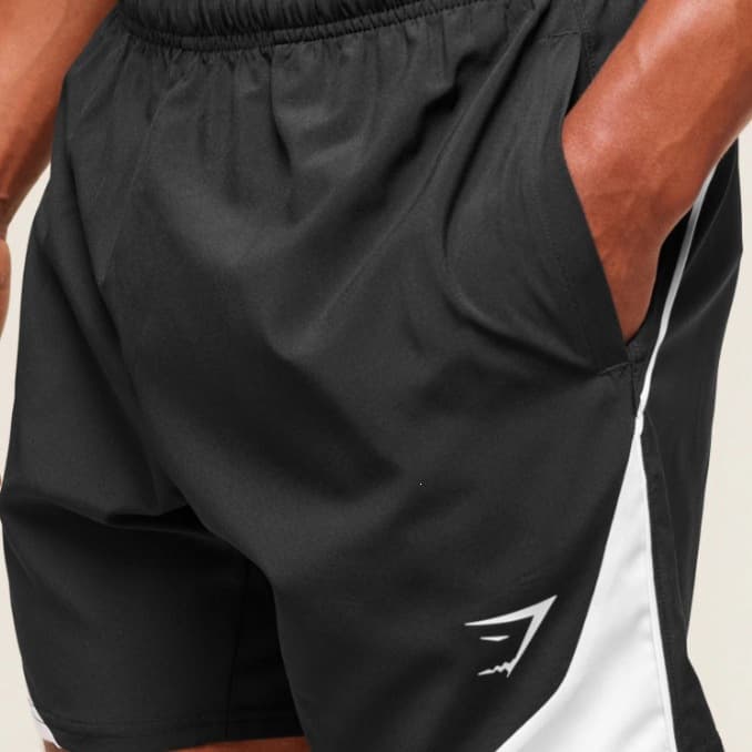 GYMSHARK 4/5 Length Shorts Elastic Running Fitness Muscle Quick-Dry Track Sports Shorts Men Quick-Dry Athletic Shorts