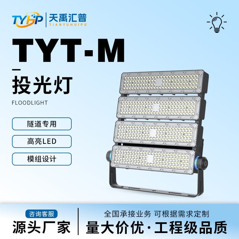 LED Tunnel Light Floodlight 5-Year Warranty Die-Cast Aluminum Module Light Multi-Power