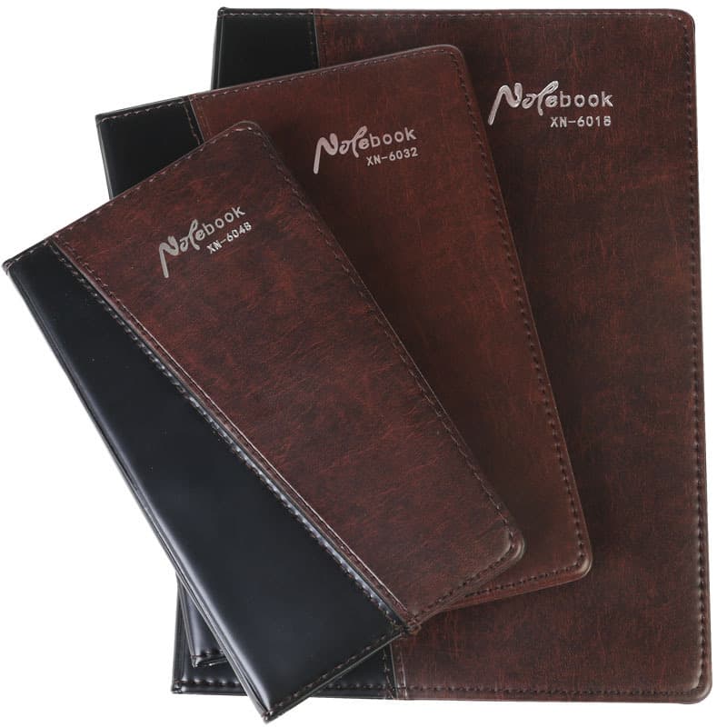 Office Business Notebook Thick Leather Cover Large and Small Size Memo Pad Stock Stationery Wholesale Meeting Record Book