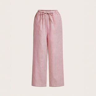 Striped Wide-Leg Casual Pants for Women, Loose Straight-Leg Long Pants, Summer Thin Comfortable Lounge Pants