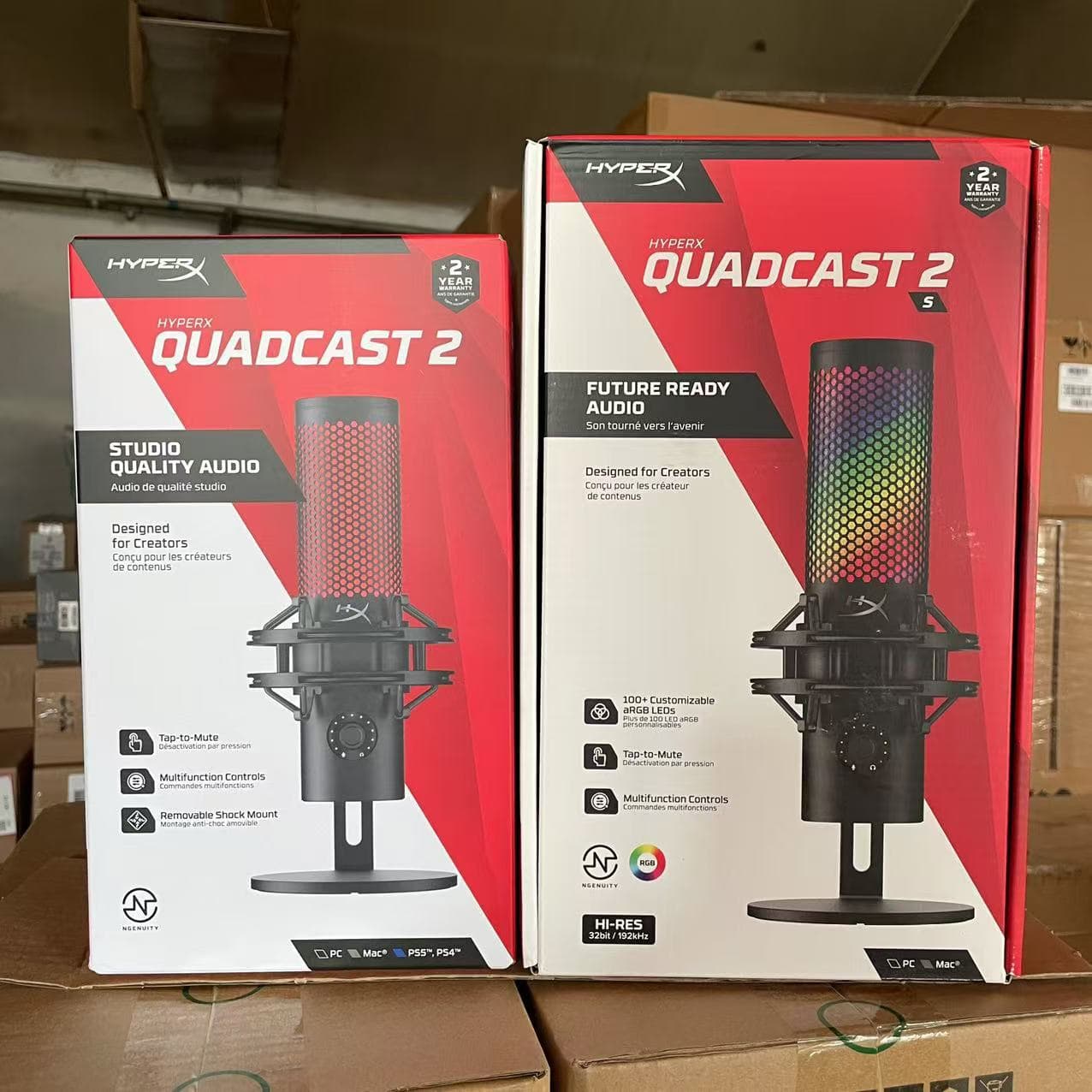 HyperX Quadcast 2 S Extreme Unknown Sound Wave 2 RGB Illuminated Computer USB Gaming Microphone
